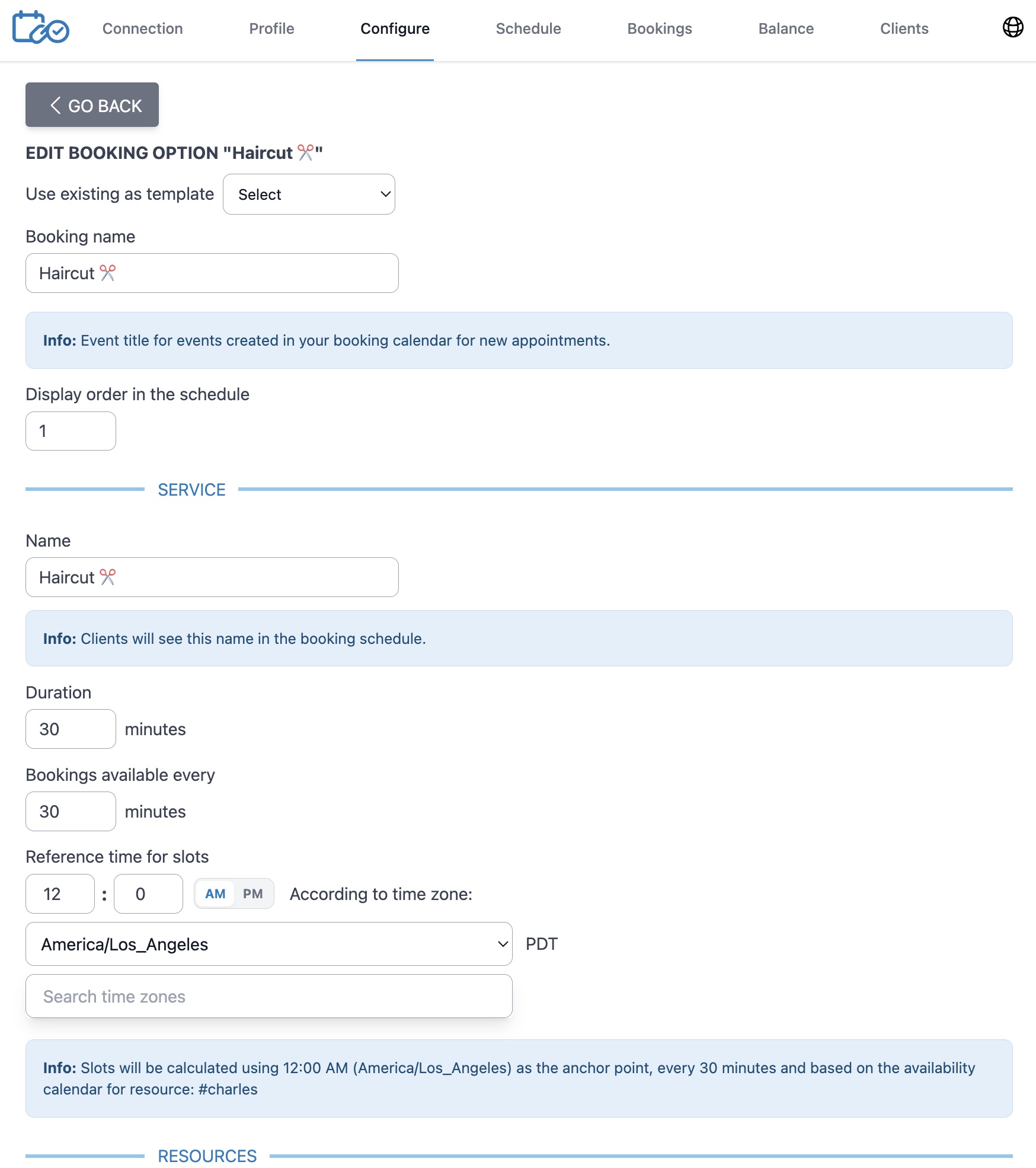 Create and edit services easily