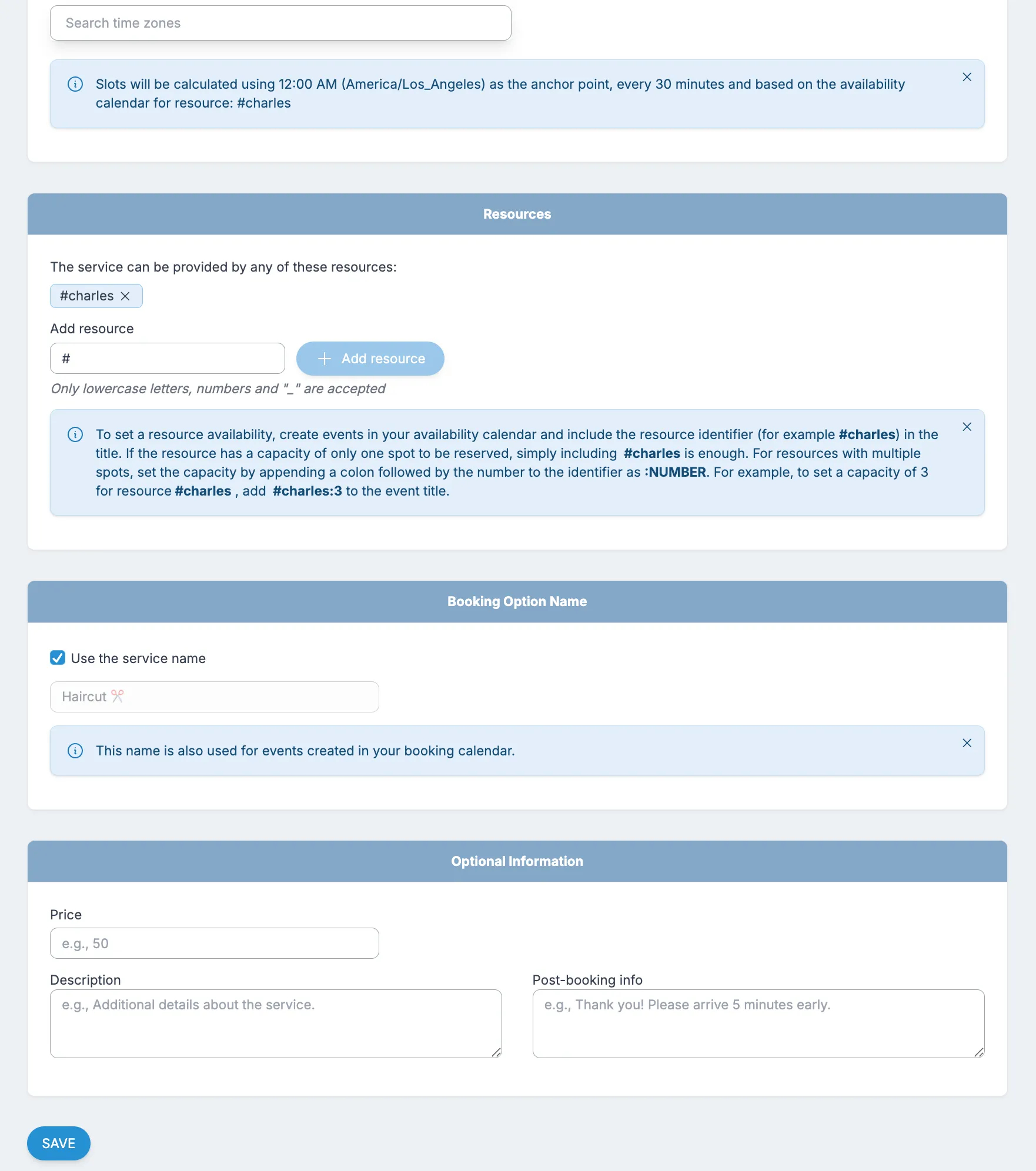 Assign resources to your services