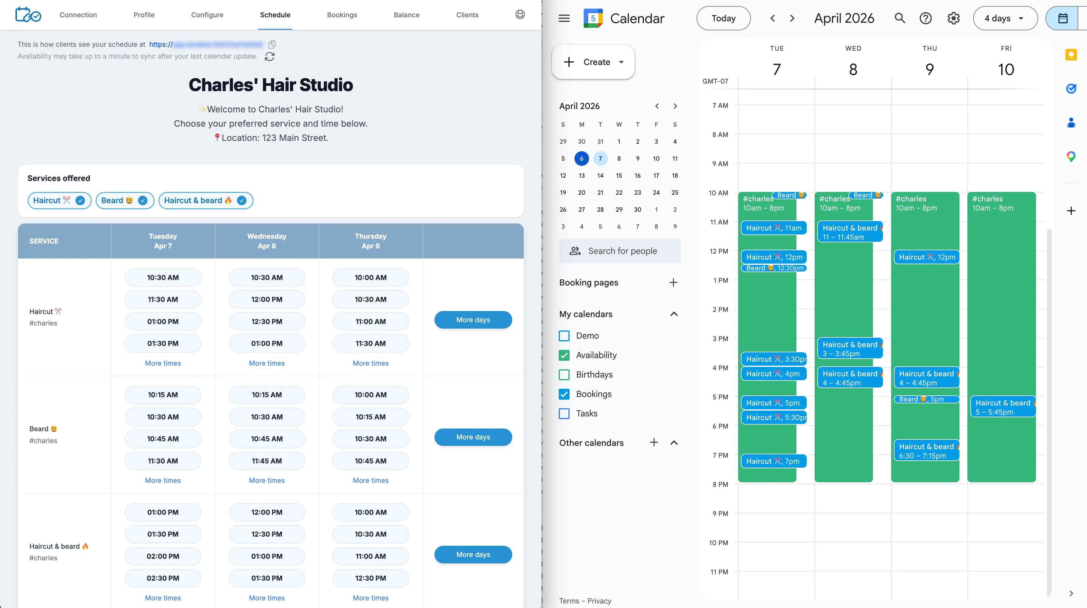 View your business agenda