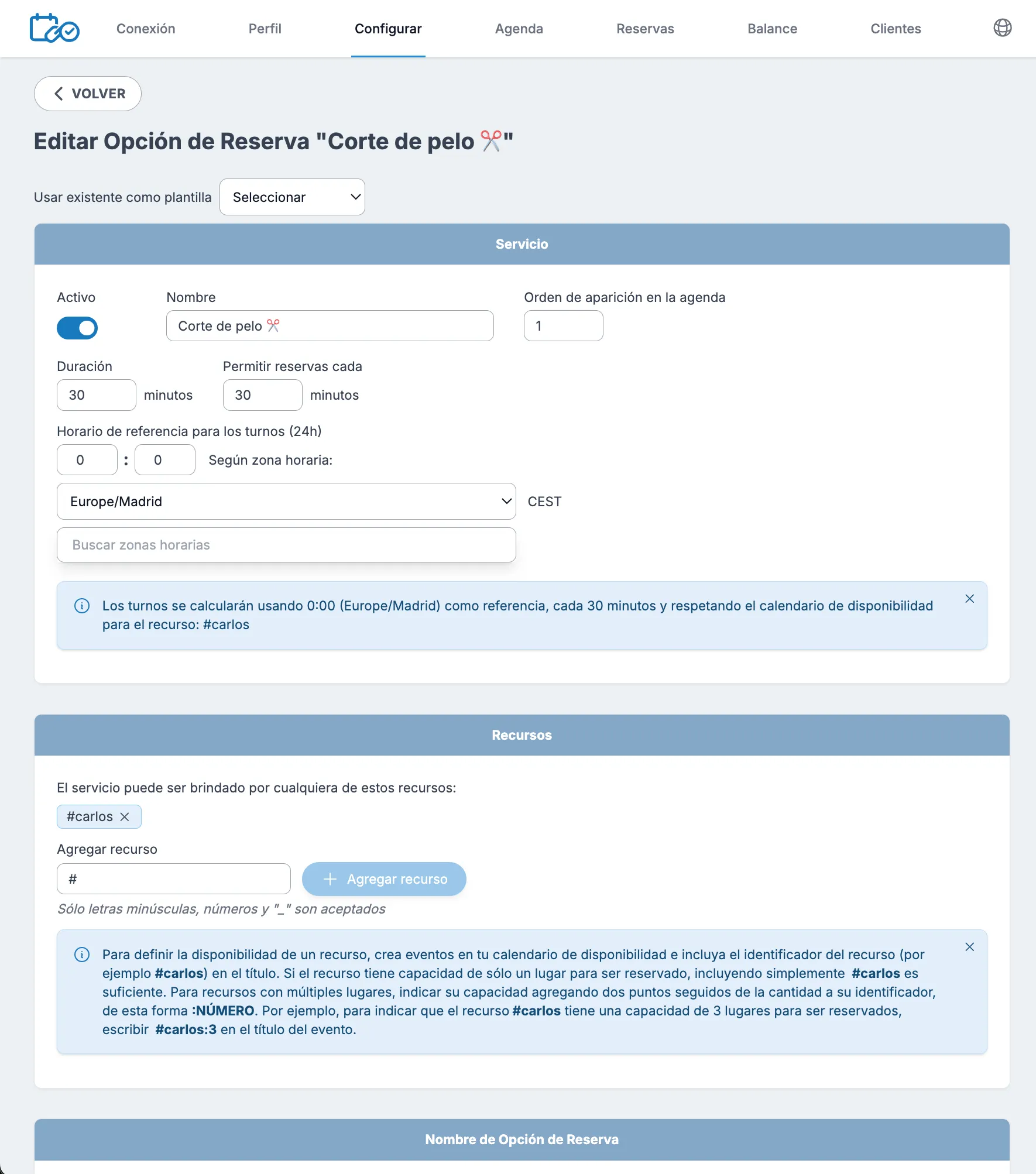 Crea y edita servicios fácilmente