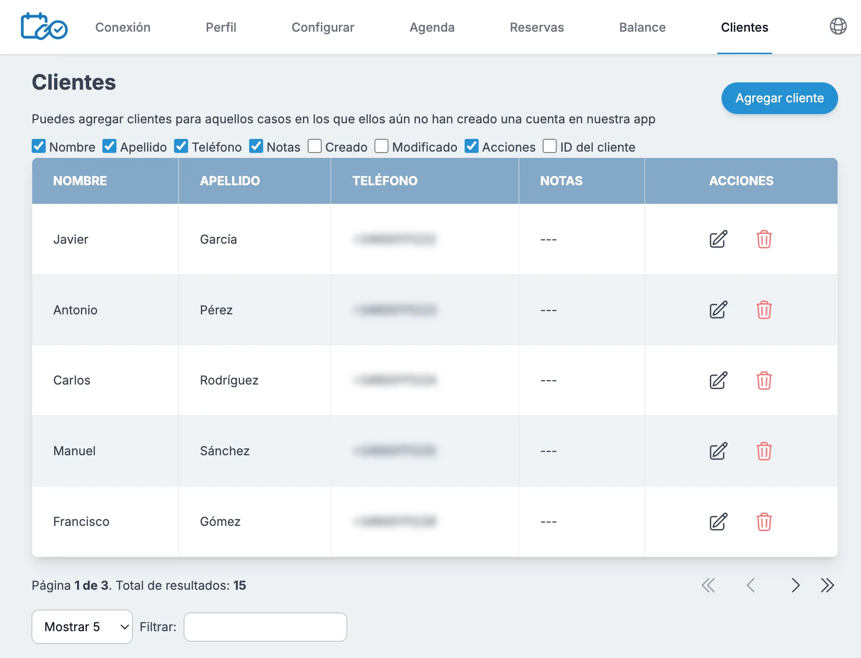 Gestiona tu lista de clientes